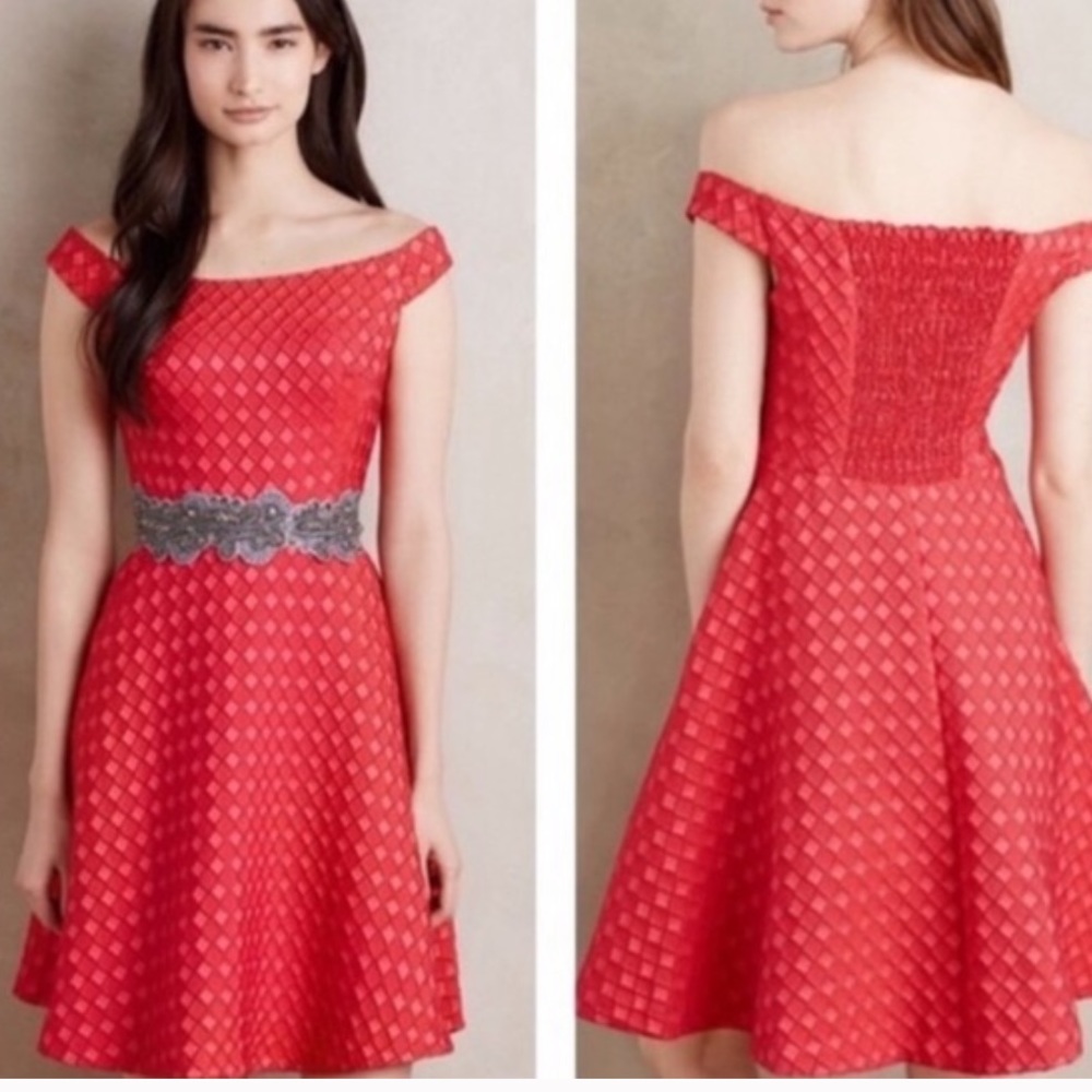 Anthropologie Moulinette Soeurs Red Minette Dress